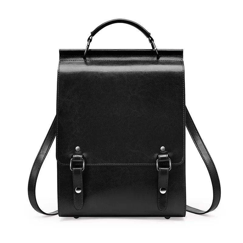 Yiv - Leder-Rucksack Schwarz