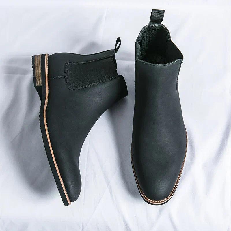 Kayden | Chelsea-Stiefel aus Leder Schwarz