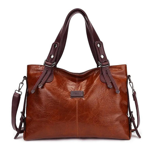 Charlotte - Handgefertigte Ledertasche Braun