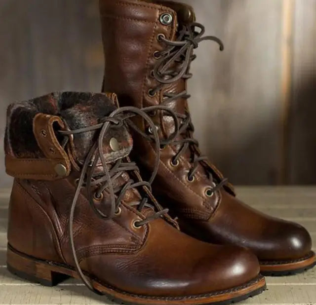 Halbhohe Herren Schnürstiefel