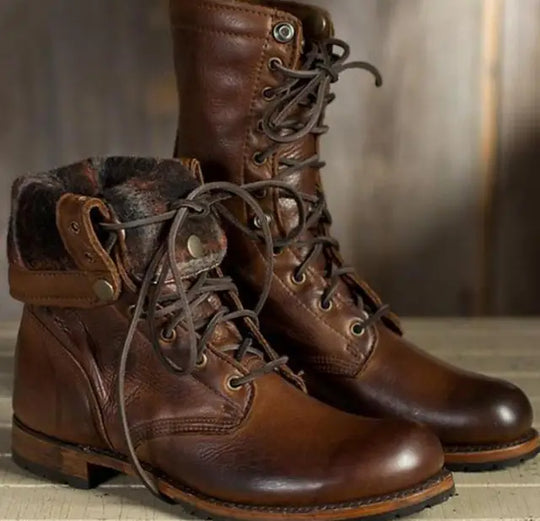 Halbhohe Herren Schnürstiefel