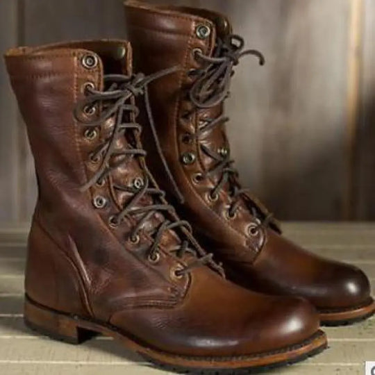 Halbhohe Herren Schnürstiefel