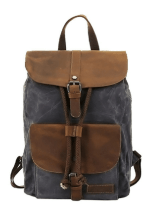 OSLO | Wachs-Leinwand-Rucksack Dunkelgrau