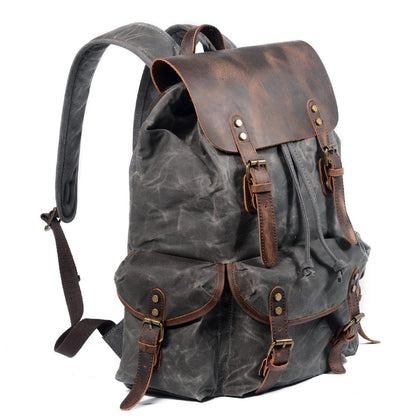SALZBURG | Leinen-Leder-Rucksack