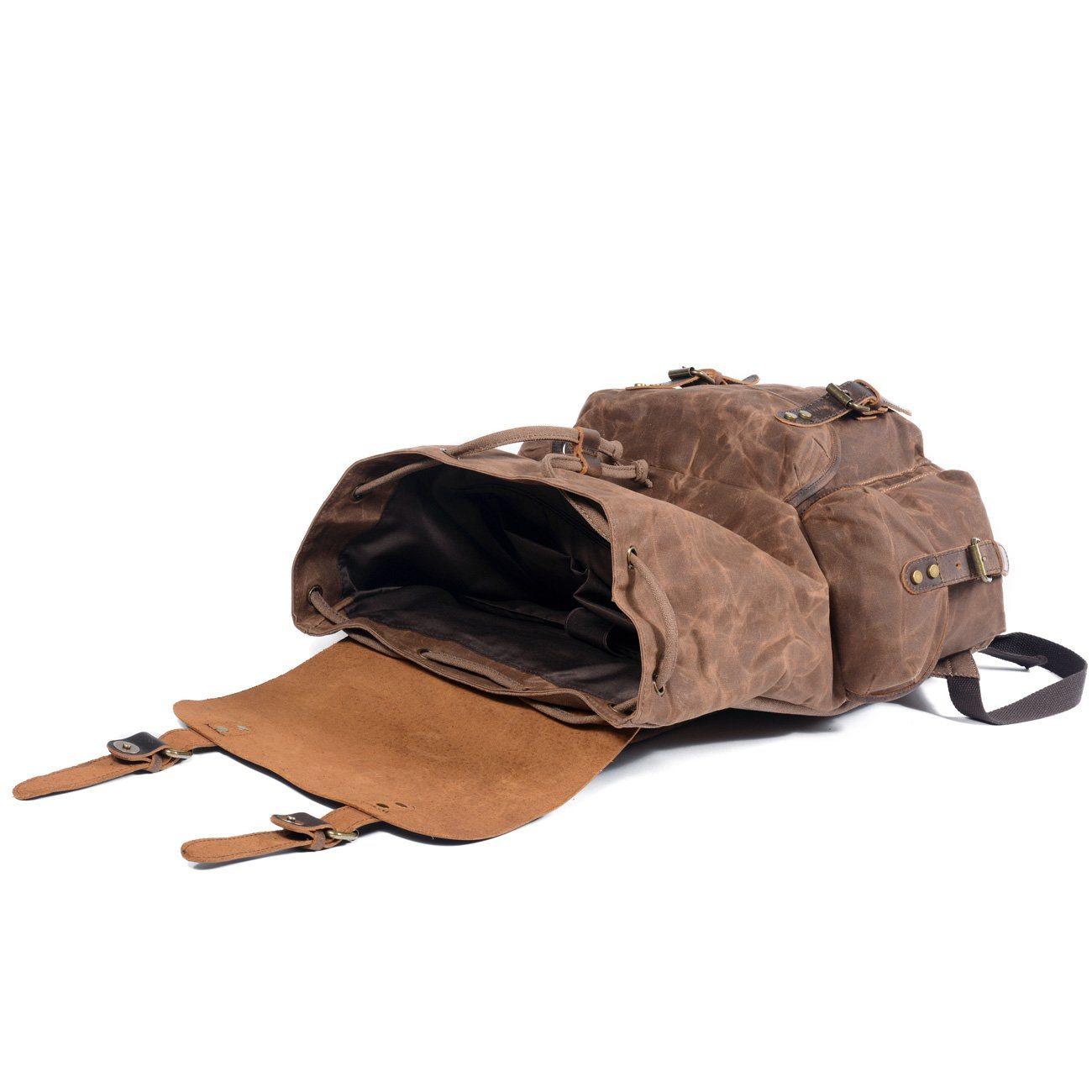SALZBURG | Leinen-Leder-Rucksack