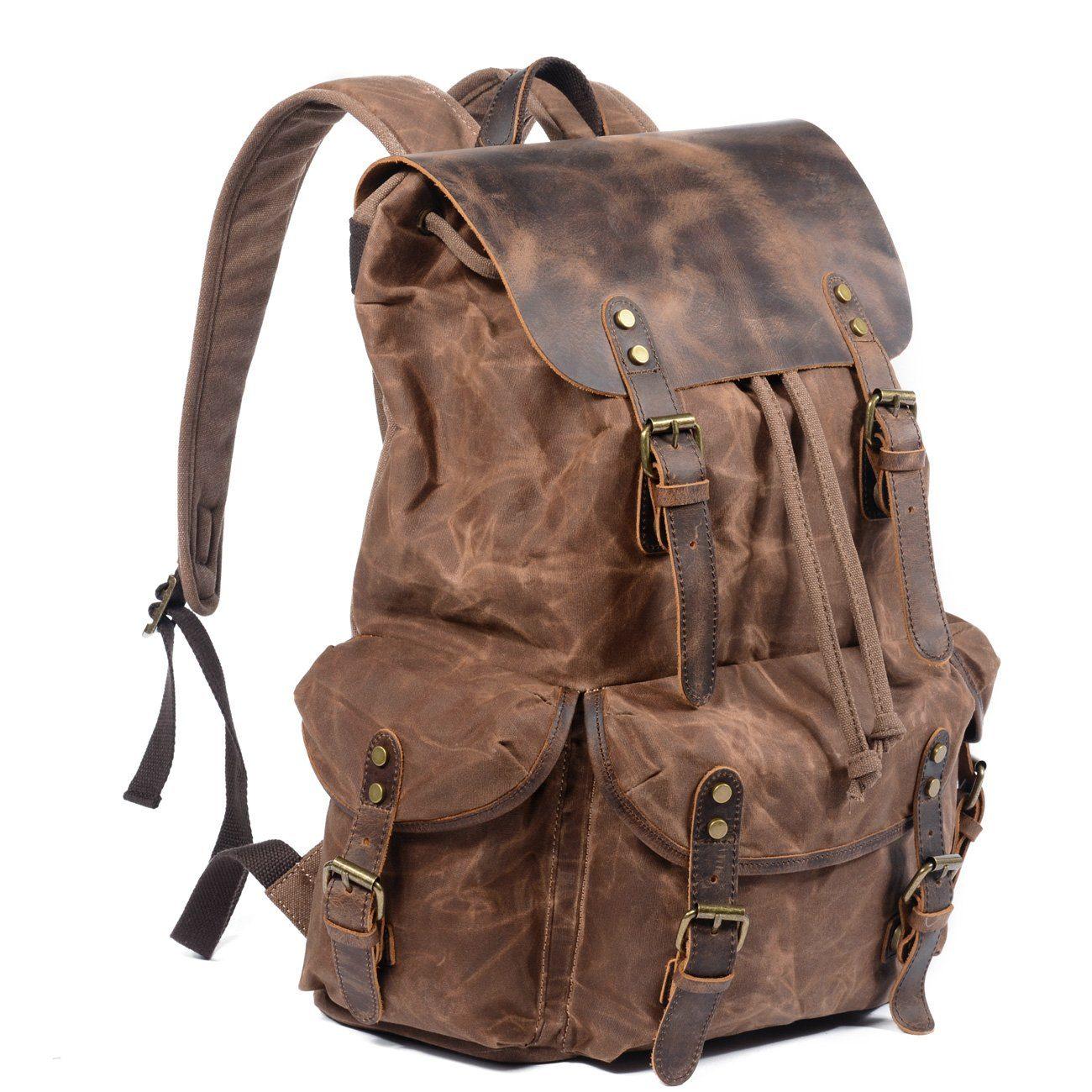 SALZBURG | Leinen-Leder-Rucksack