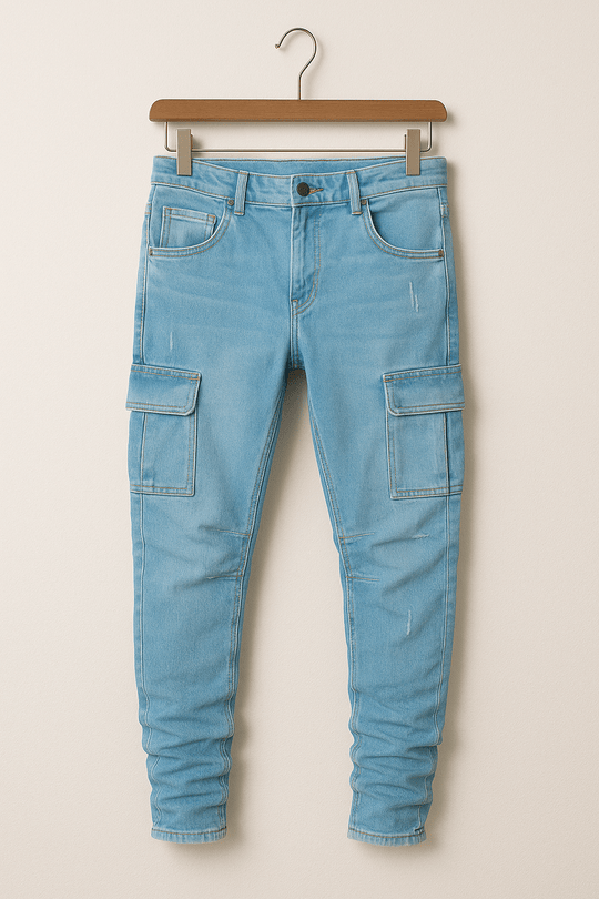 Dehnbare Cargo Jeans Herren