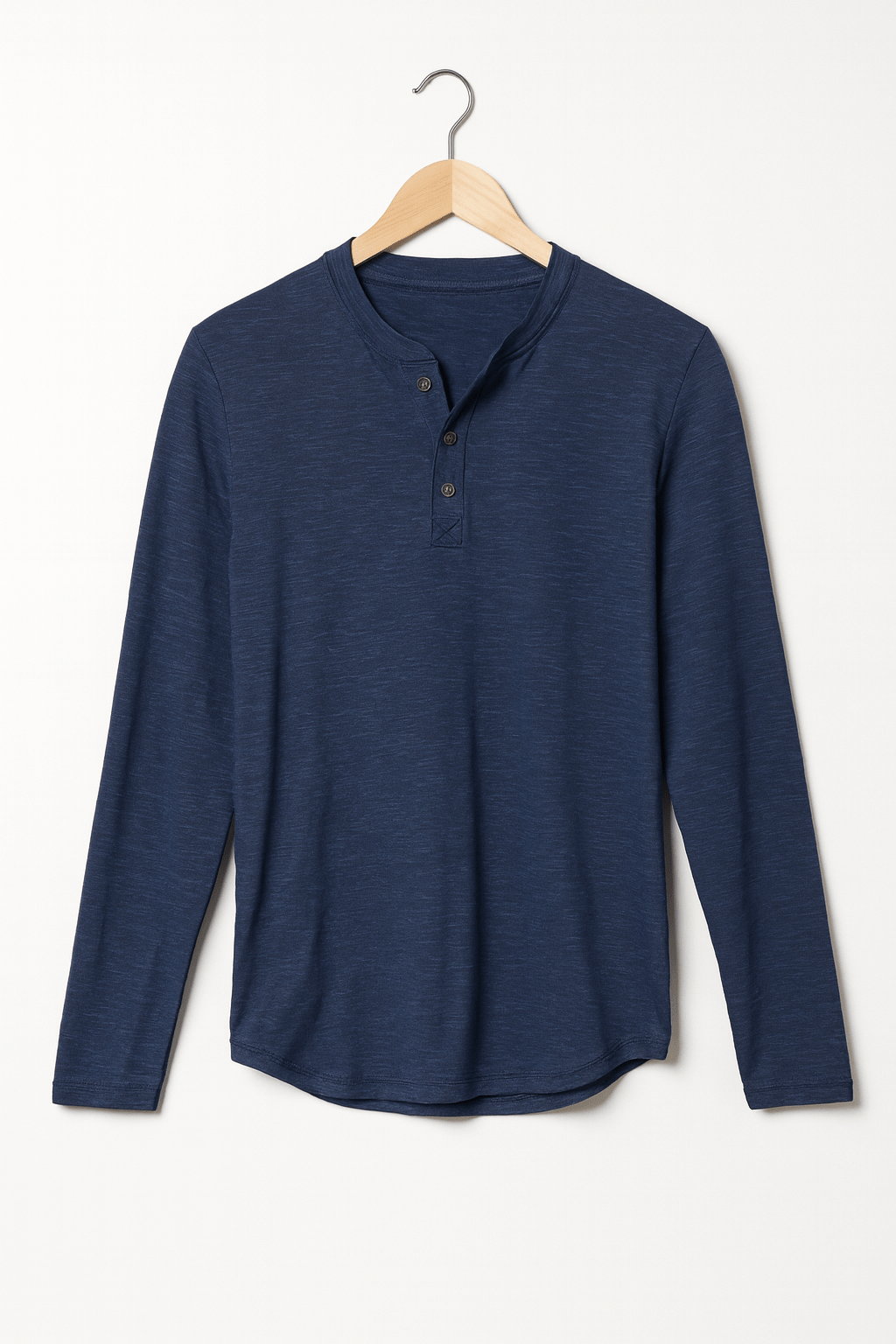 Herren Langarm Henleyshirt